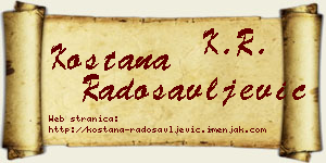 Koštana Radosavljević vizit kartica
